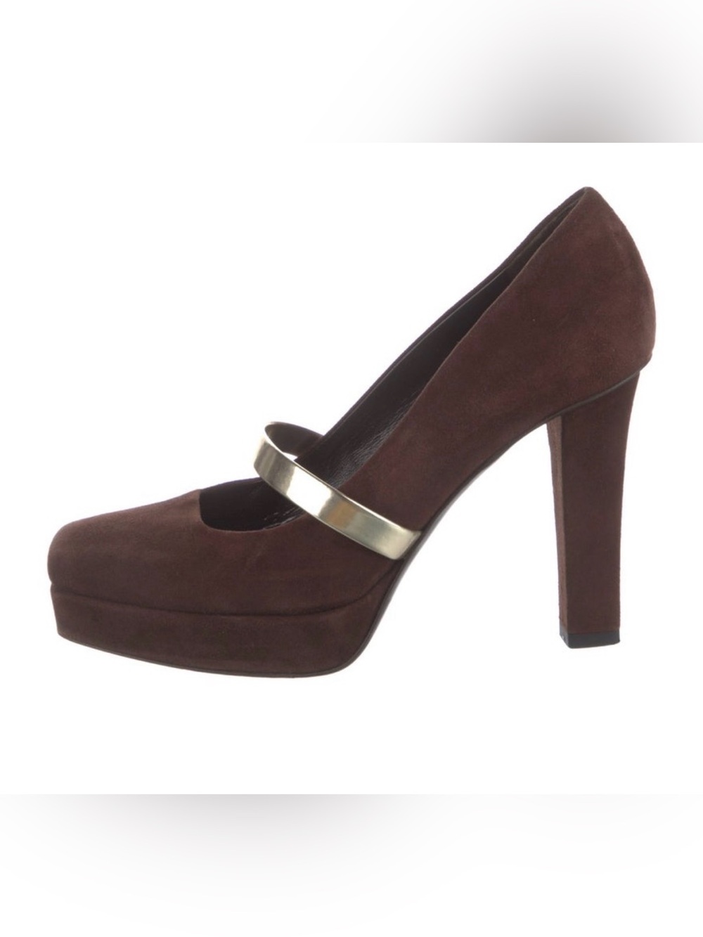 Gucci Suede Mary Jane Platform Pumps